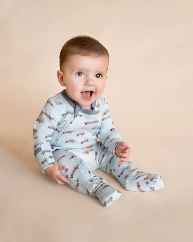 Bebe by Minihaha Boys All In Ones Alvin Car Organic LS Zipsuit