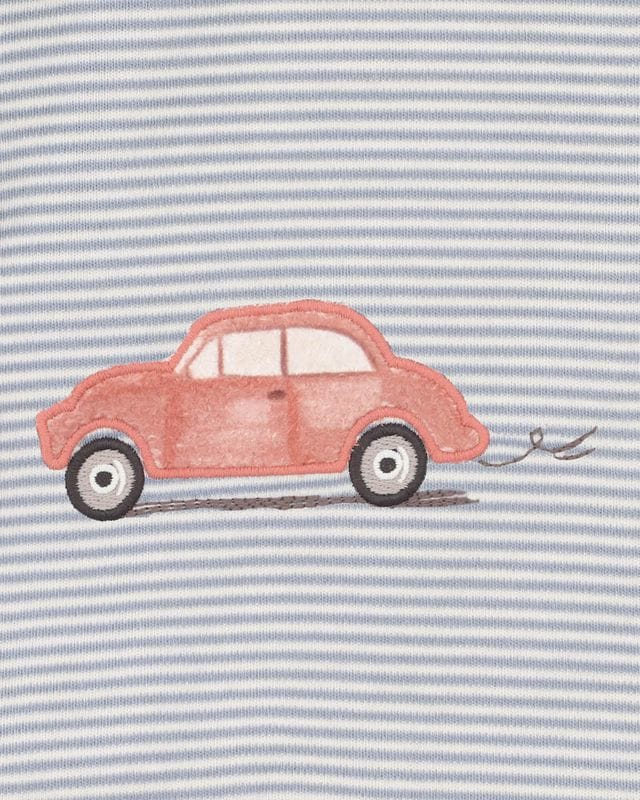 Bebe by Minihaha Boys All In Ones Alvin Stripe Organic LS Zipsuit