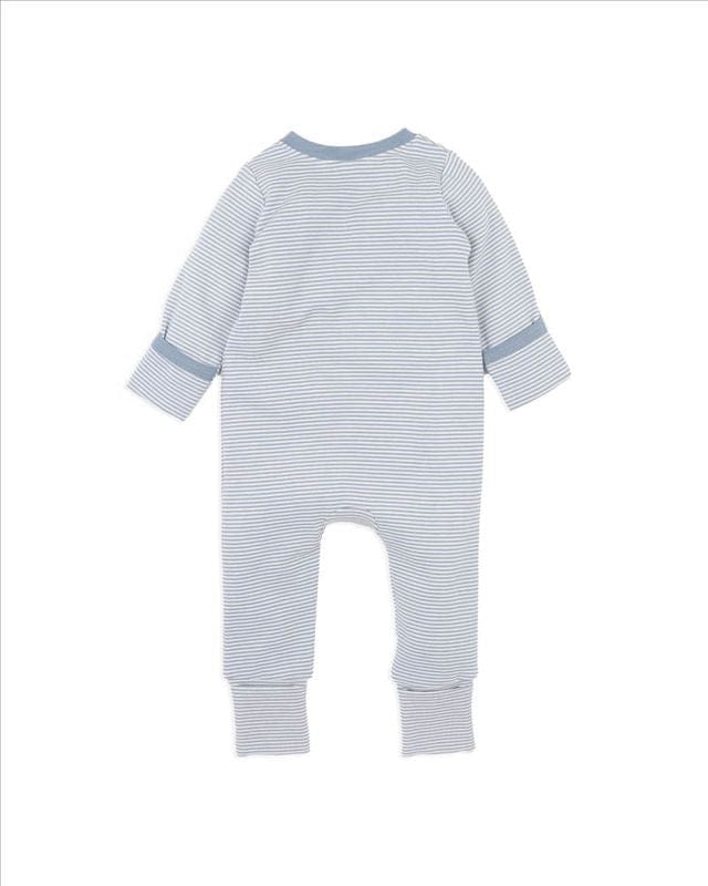 Bebe by Minihaha Boys All In Ones Alvin Stripe Organic LS Zipsuit