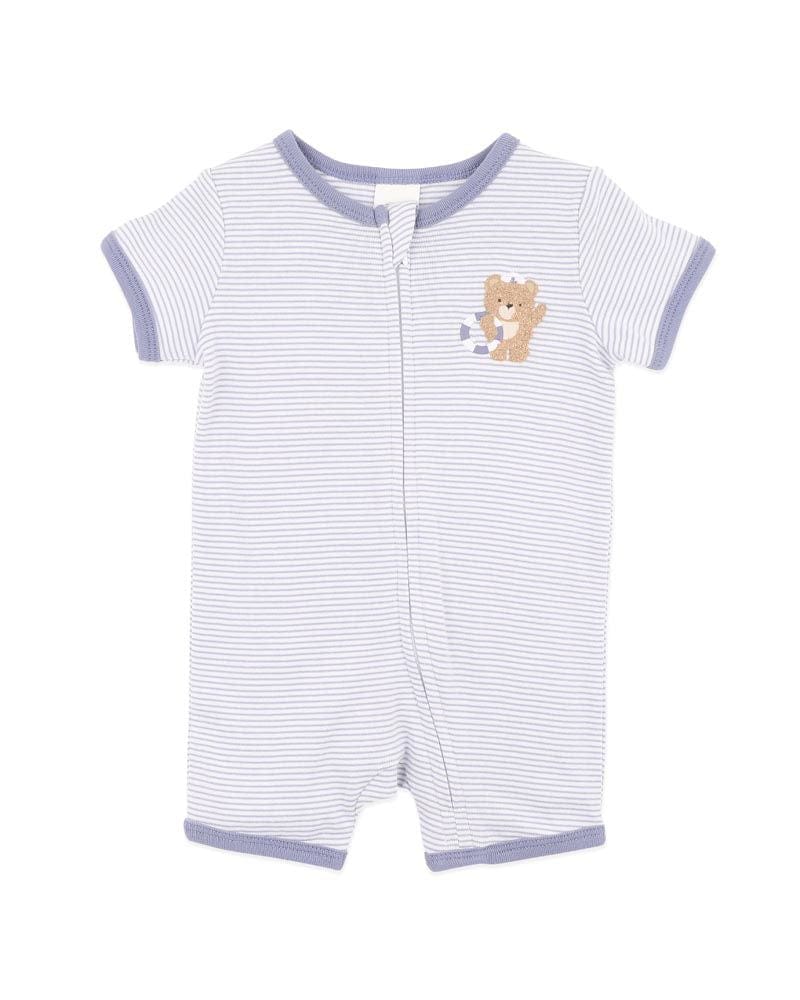 Bebe by Minihaha Boys All In Ones Axel Organic Stripe Zipsuit