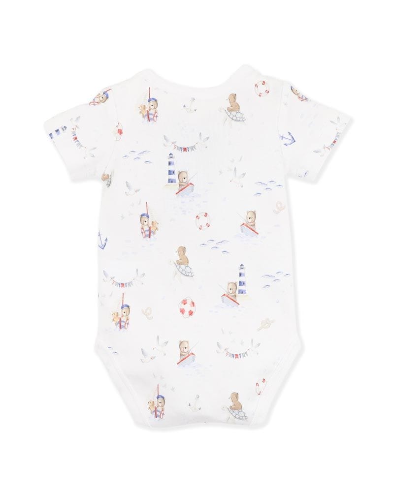 Bebe by Minihaha Boys All In Ones Axel Print Organic Bodysuit