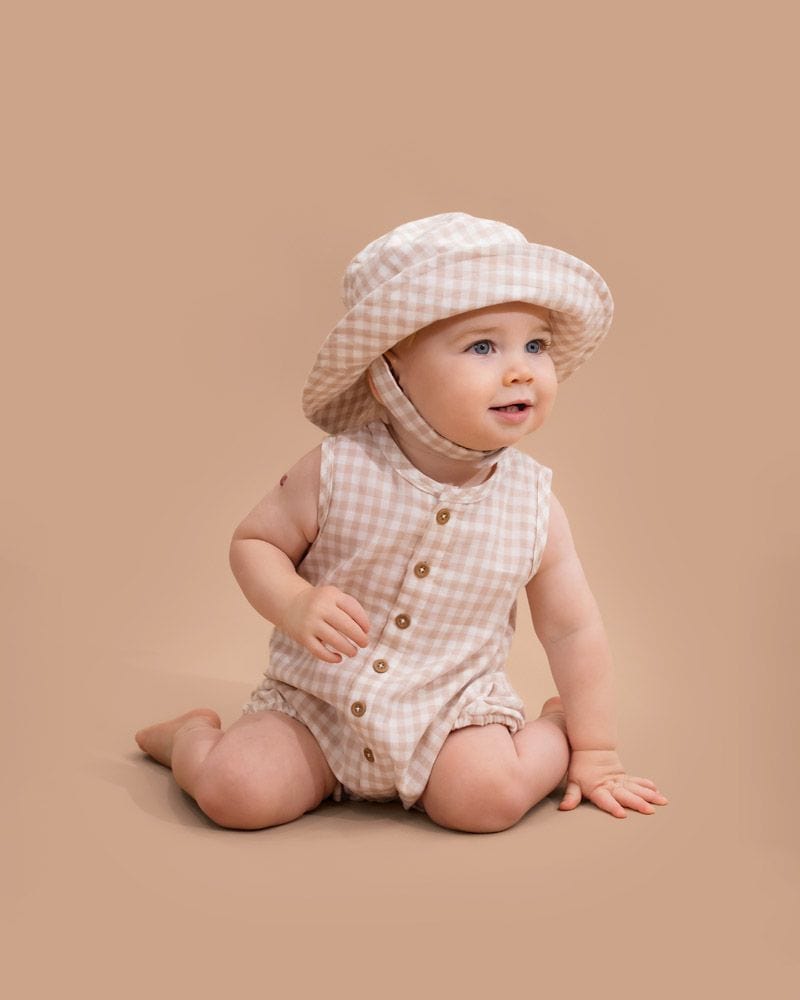 Bebe by Minihaha Boys All In Ones Morgan Gingham Unisex Romper