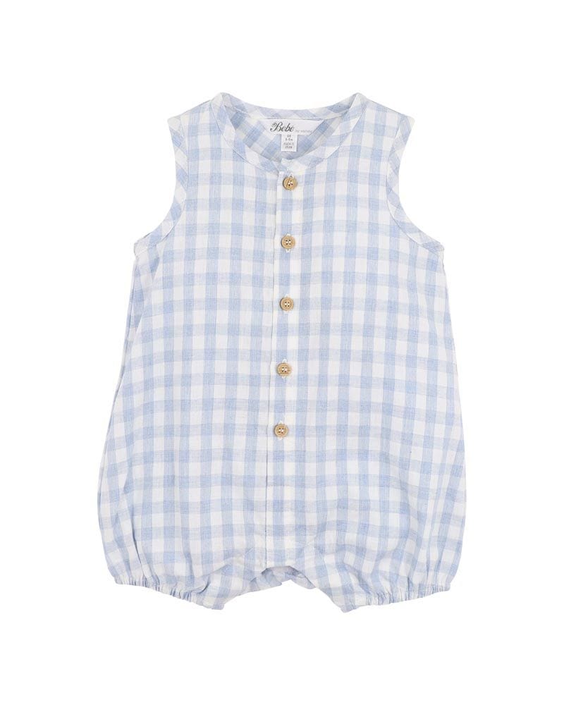 Bebe by Minihaha Boys All In Ones NB Axel Check Romper
