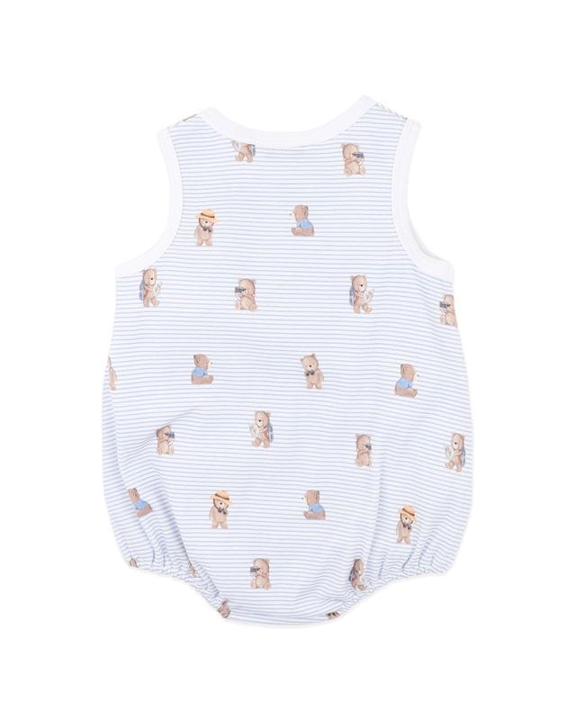 Bebe by Minihaha Boys Onesie Brady Stripe Organic Button Up Bodysuit