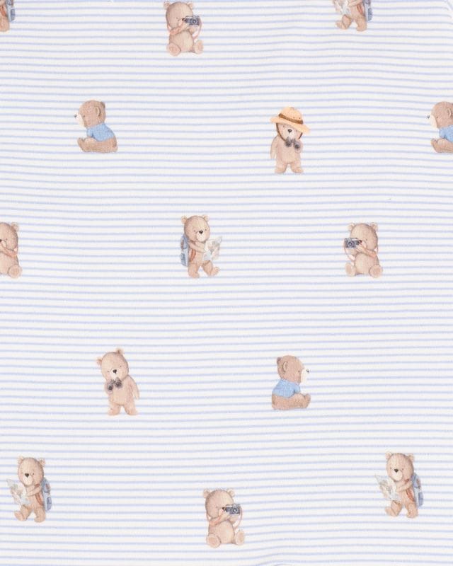 Bebe by Minihaha Boys Onesie Brady Stripe Organic LS Zipsuit