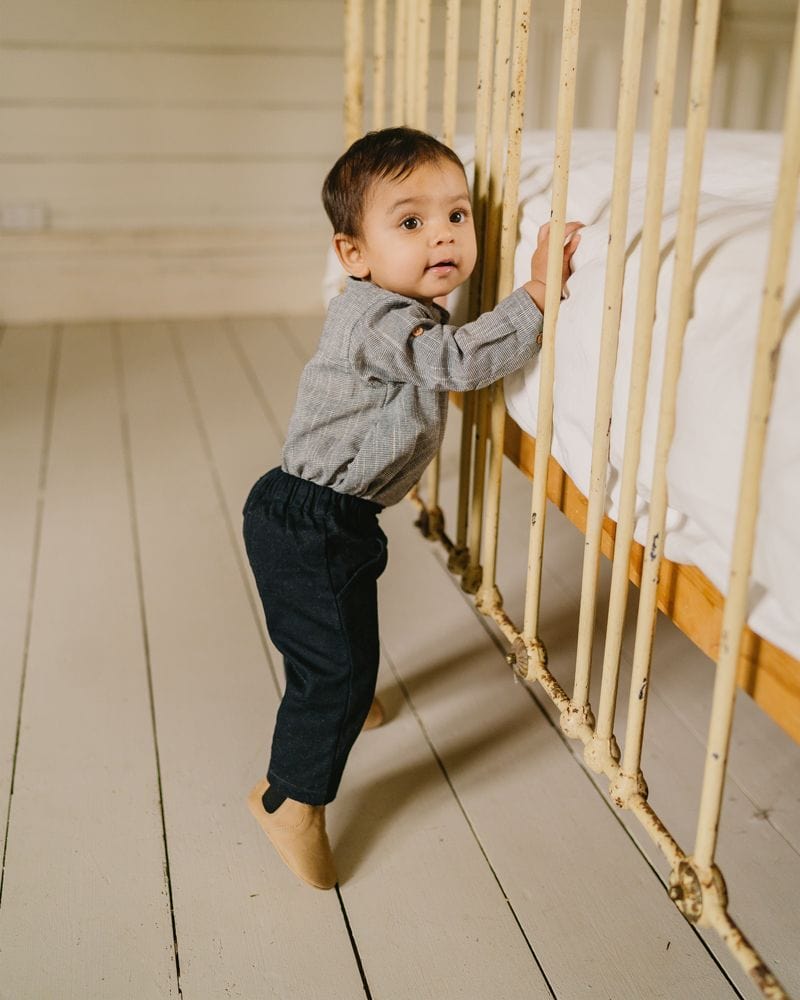 Bebe by Minihaha Boys Pants Oliver Navy Pull On Pants