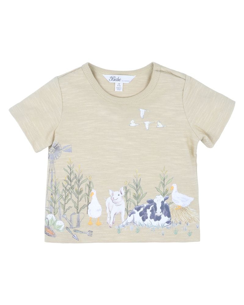 Bebe by Minihaha Boys Tops Chester Farm Animals Tee