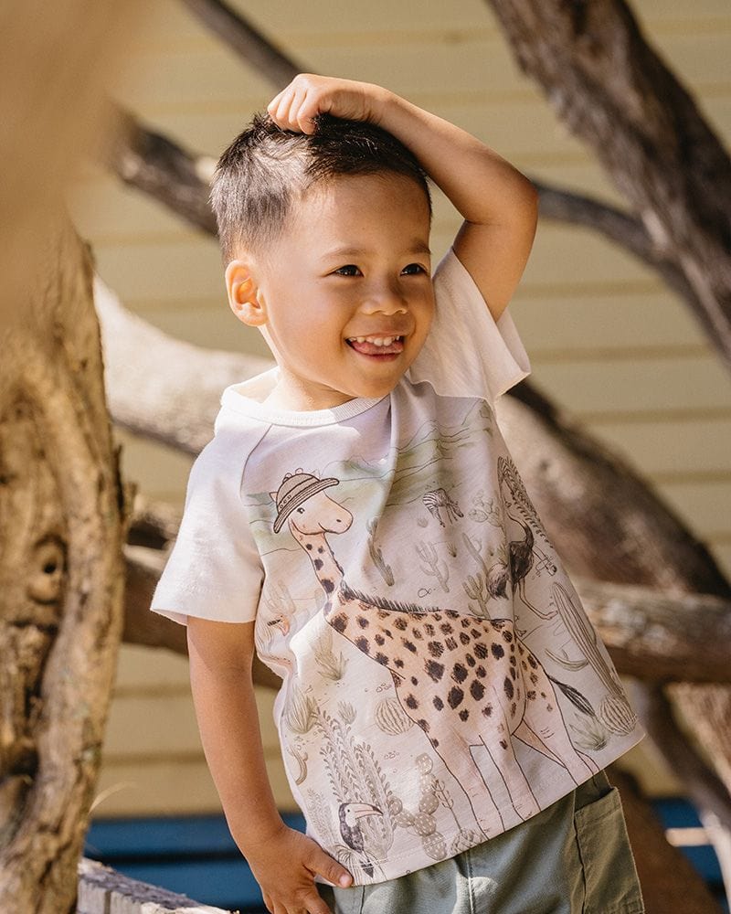 Bebe by Minihaha Boys Tops Ellis Giraffe Tee