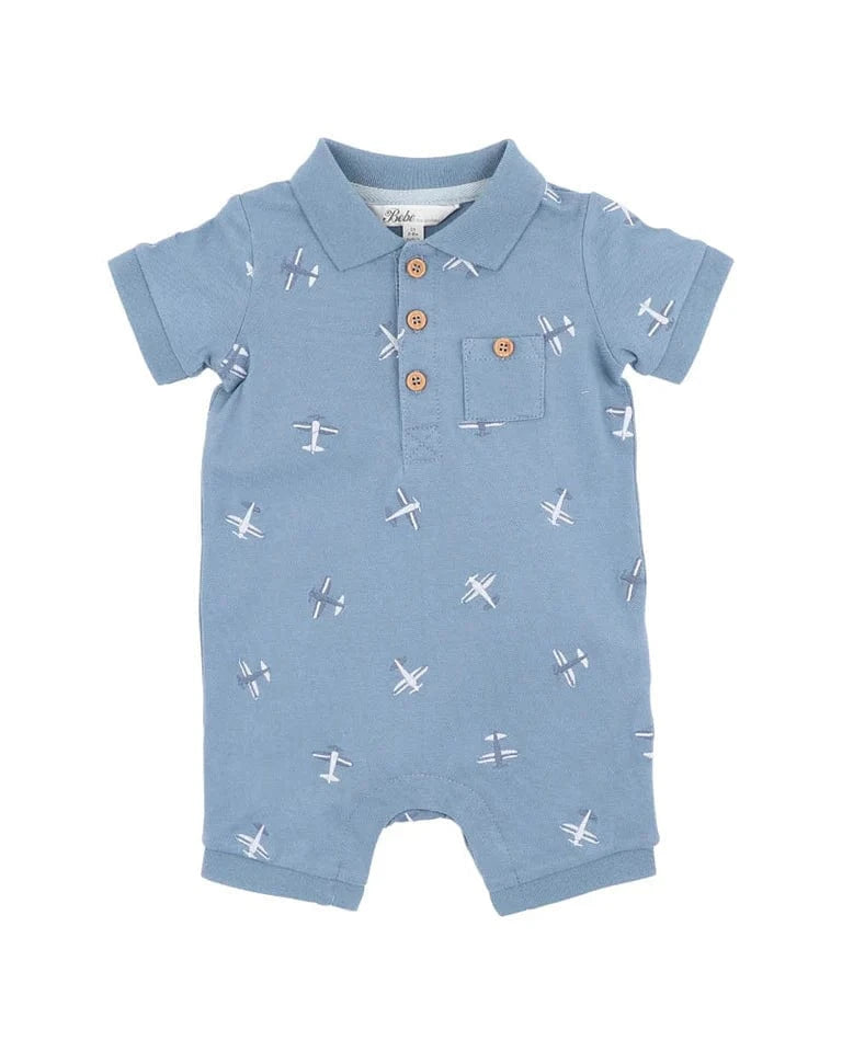 Bebe by Minihaha Boys Tops Harlan S/S Polo Romper