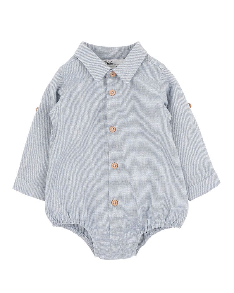 Bebe by Minihaha Boys Tops Oliver Stripe Shirt Bodysuit