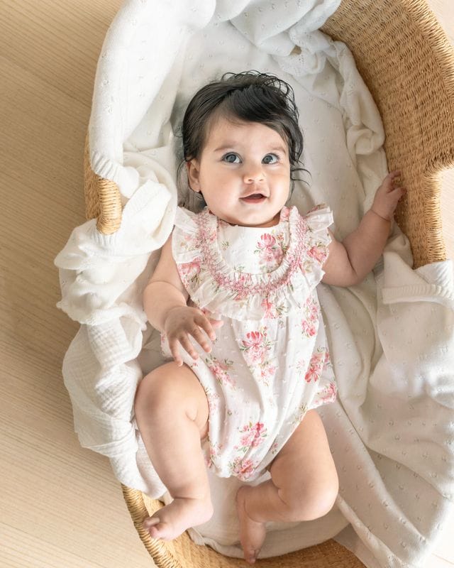 Bebe by Minihaha Girls All In One Chelsea Frill Yoke Romper