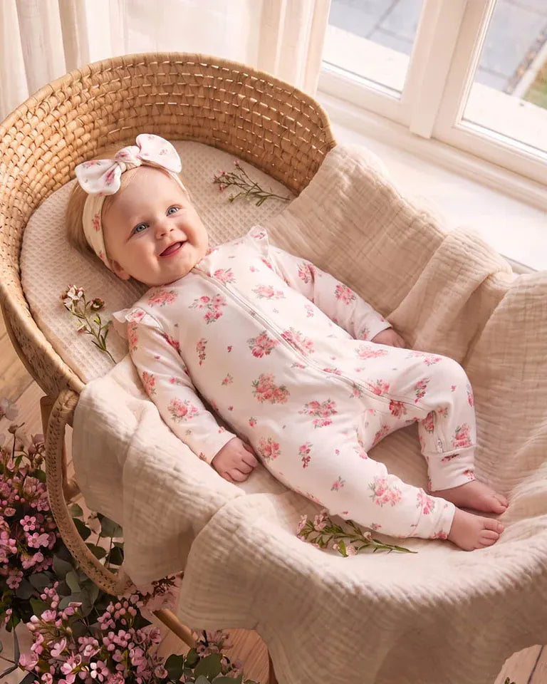 Bebe by Minihaha Girls All In One Chelsea Organic L/S Zipsuit