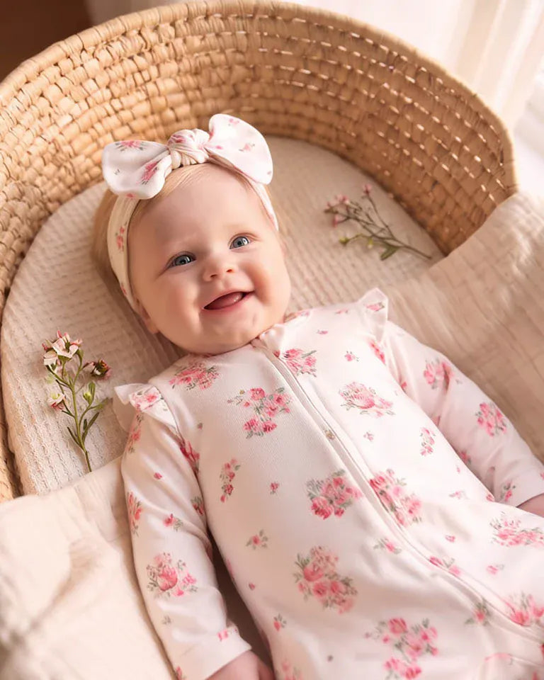 Bebe by Minihaha Girls All In One Chelsea Organic L/S Zipsuit