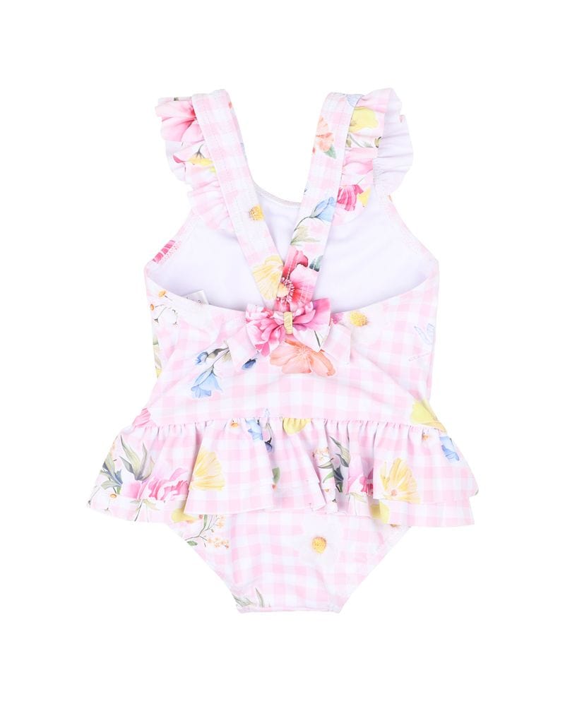 Bebe by Minihaha Girls All In One Connie Swimsuit with Swim Nappy