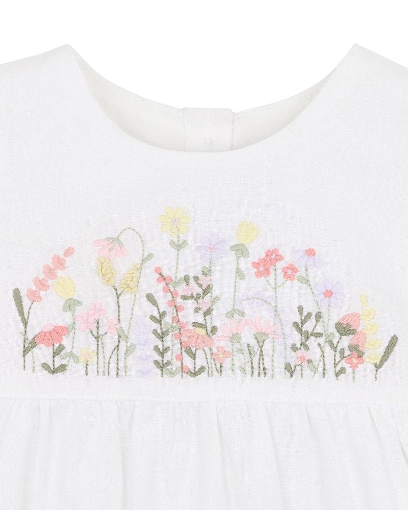 Bebe by Minihaha Girls All In One Florence Hand Embroidered Romper