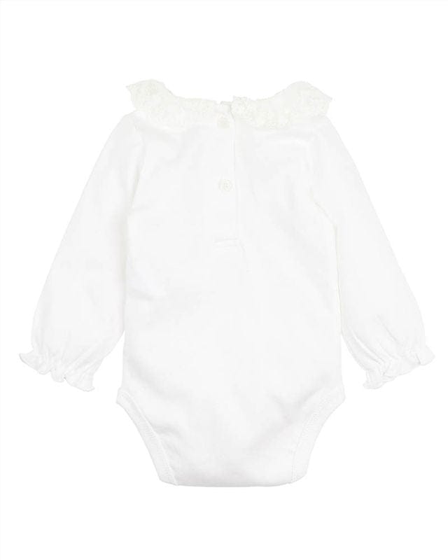 Bebe by Minihaha Girls All In One Girls Lace Collar LS Bodysuit