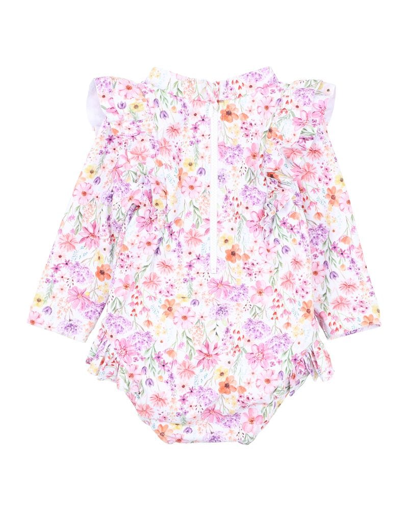 Bebe by Minihaha Girls All In One Nadia Print LS Sunsuit