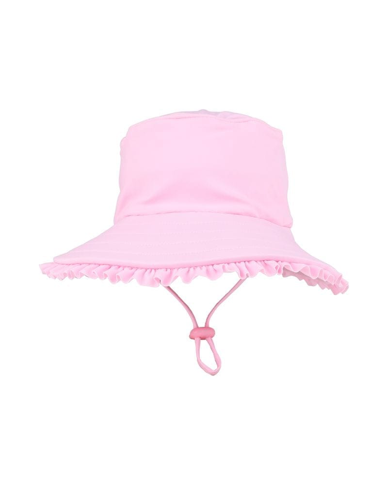 Bebe by Minihaha Girls All In One Pale Pink Sunhat with Quick Release Neck Tie