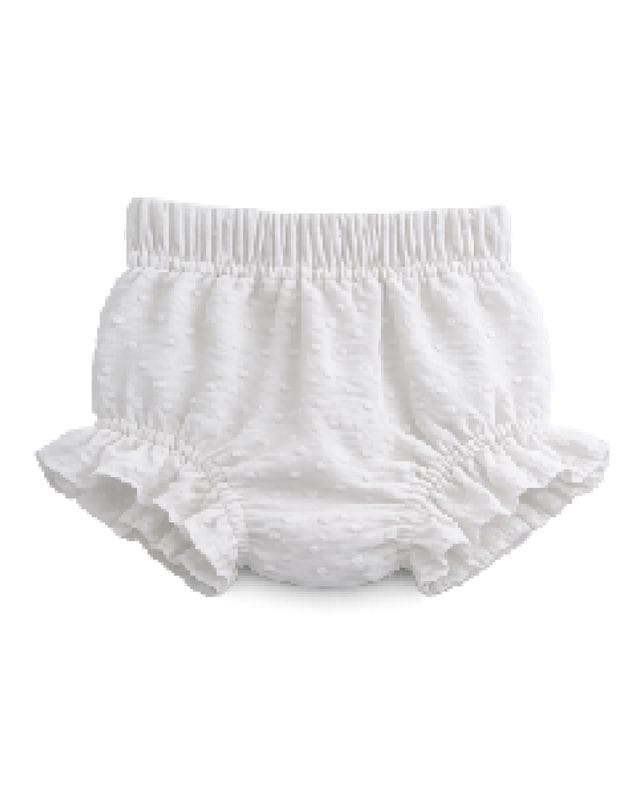 Bebe by Minihaha Girls Bottoms Paradiso White Dobby Bloomer