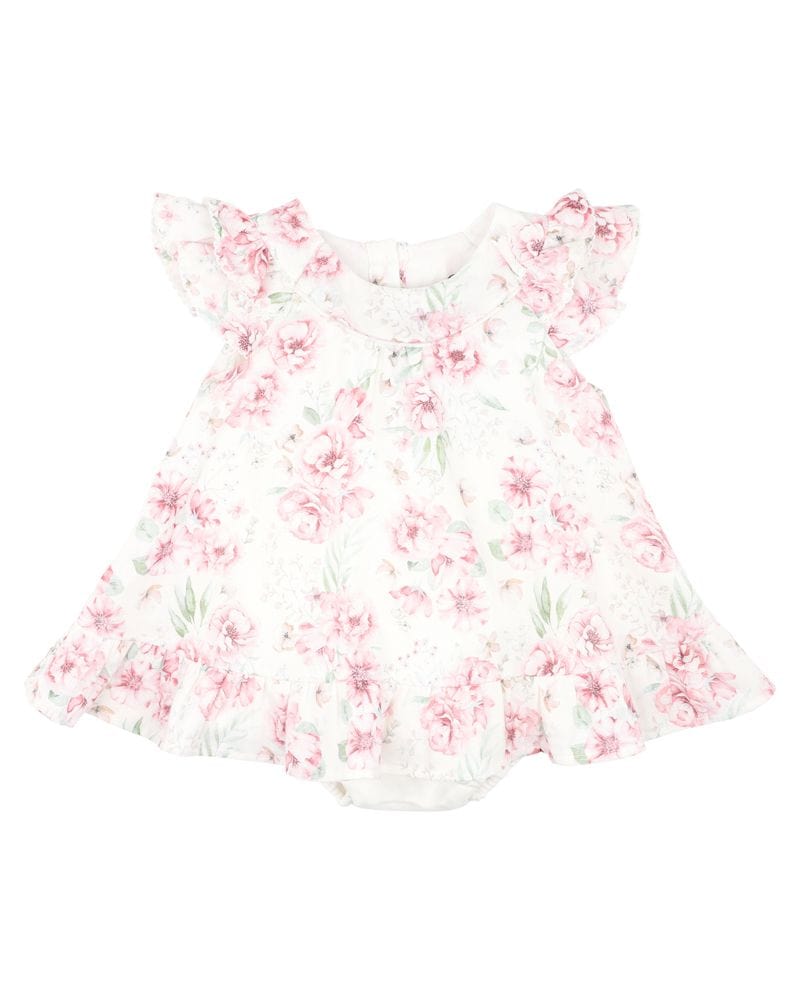 Bebe by Minihaha Girls Dress 0-3M Evie Overlay Dress