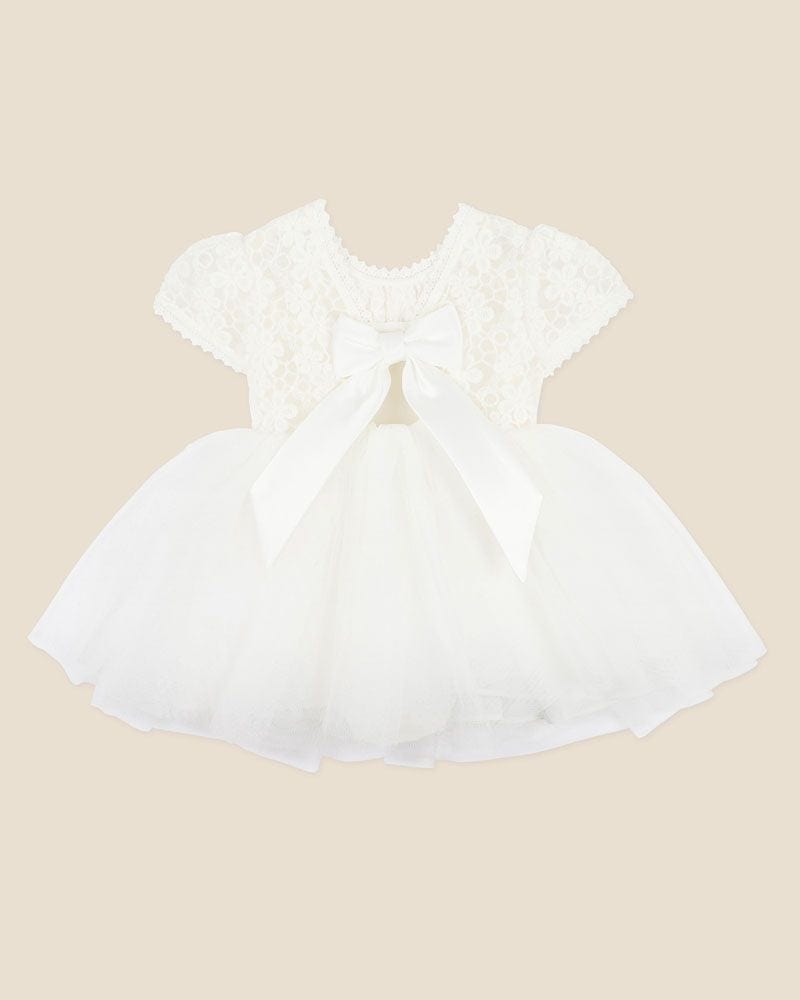 Bebe by Minihaha Girls Dress Lace Bodice Back Bow Dress
