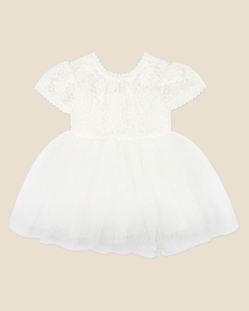 Bebe by Minihaha Girls Dress Lace Bodice Back Bow Dress