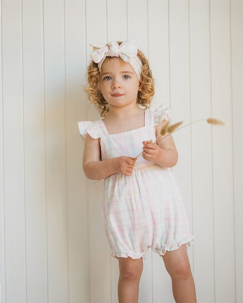 Bebe by Minihaha Girls Dress Madelyn Check Bodysuit