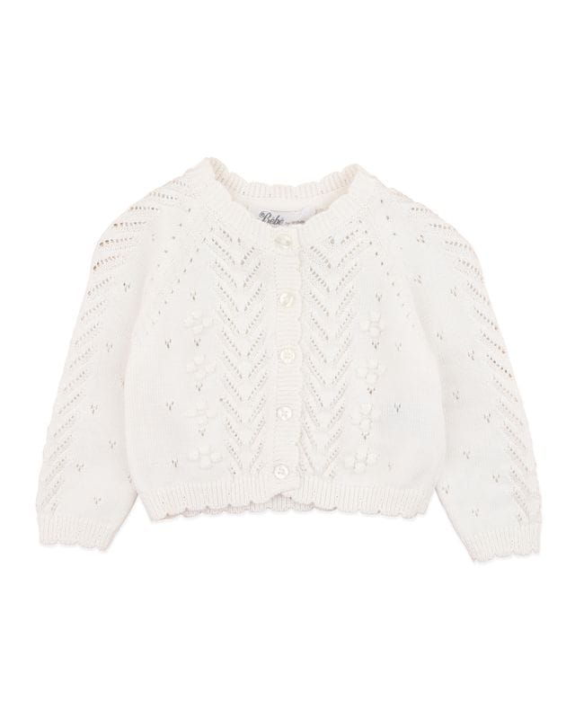 Bebe by Minihaha Girls Jumper 1Y Girls Organic Cloud Pointelle Cardi