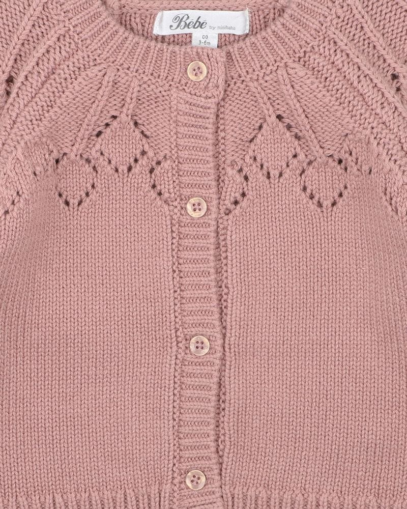 Bebe by Minihaha Girls Jumper Aubrey Needle Out Knitted Cardigan