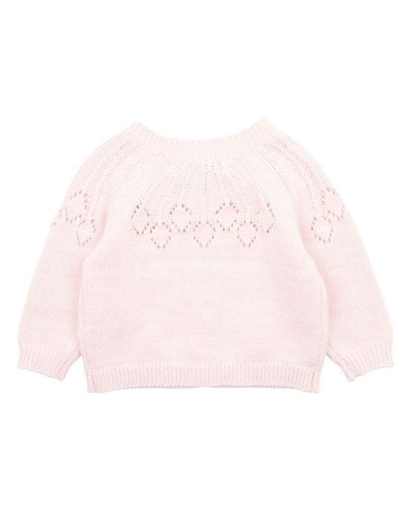 Bebe by Minihaha Girls Jumper Ciara Needle Out Knitted Cardigan