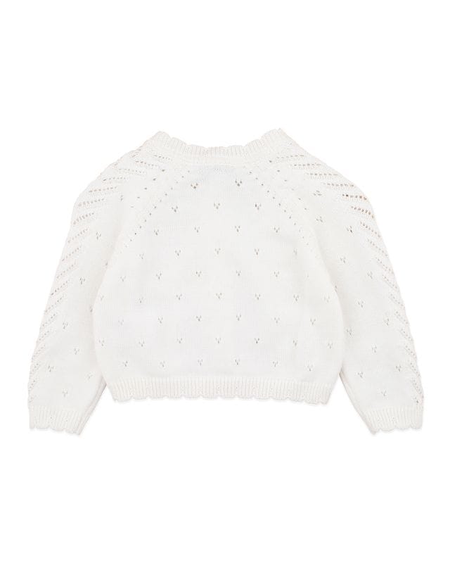 Bebe by Minihaha Girls Jumper Girls Organic Cloud Pointelle Cardi
