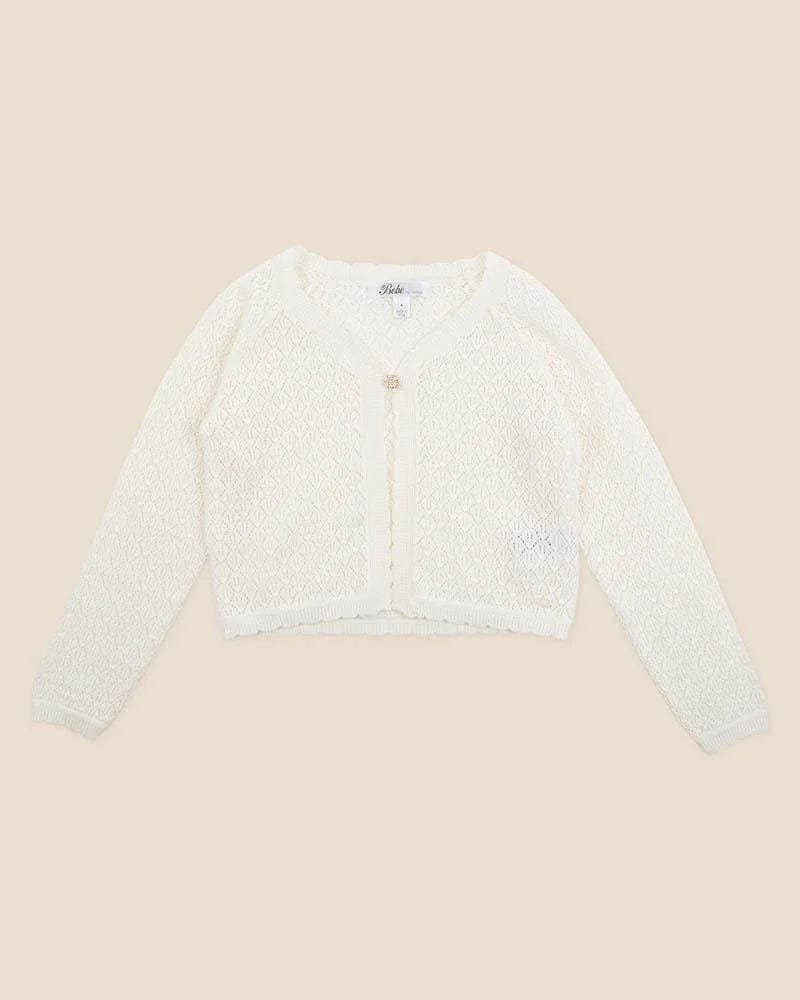 Bebe by Minihaha Girls Jumper Pointelle Knit Cardigan