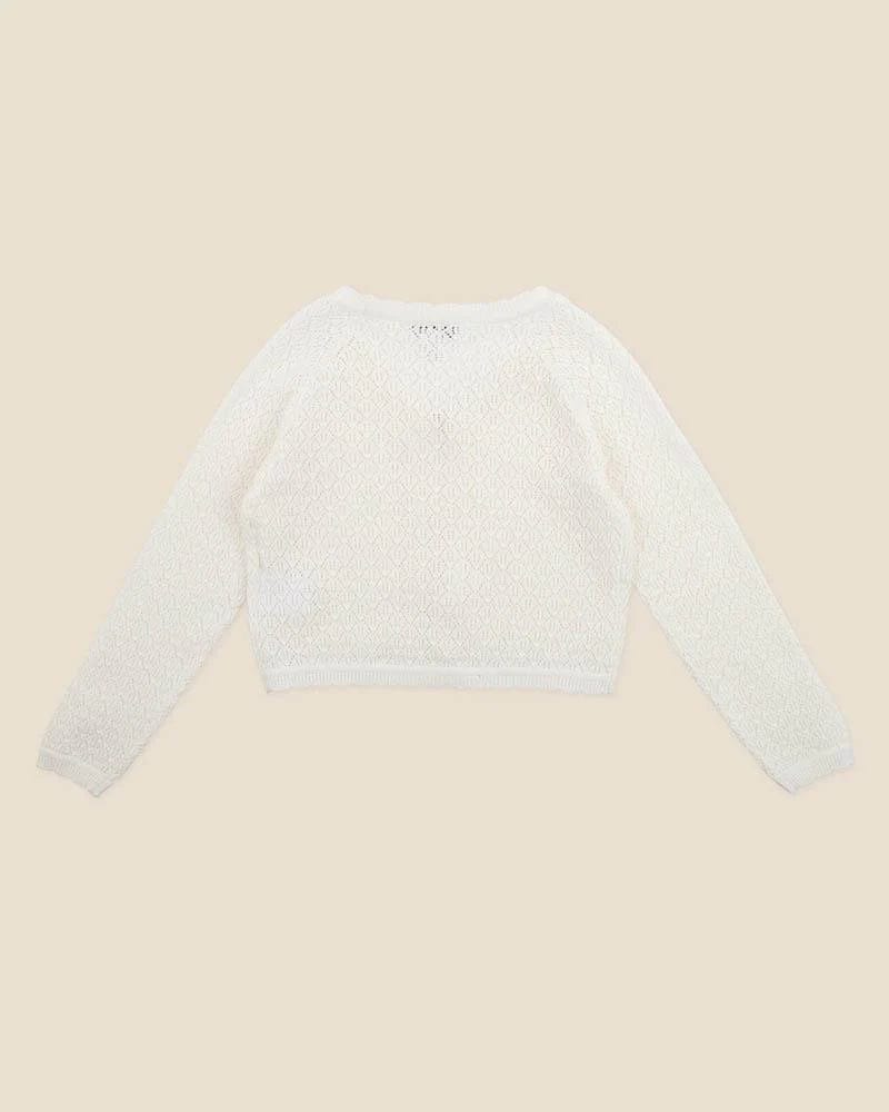 Bebe by Minihaha Girls Jumper Pointelle Knit Cardigan