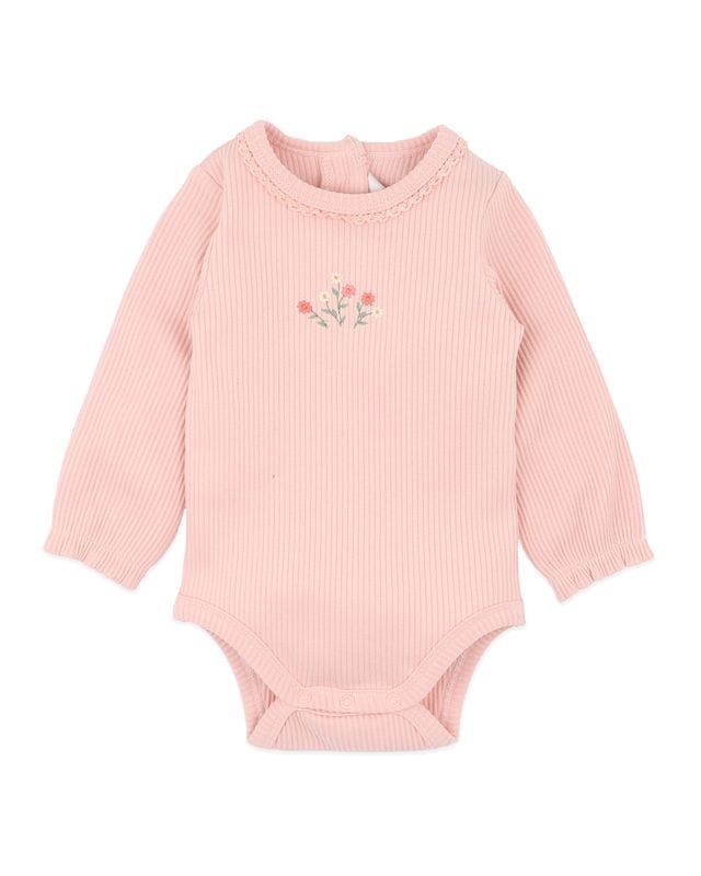 Bebe by Minihaha Girls Onesie 0-3M Emmy LS Rib Bodysuit