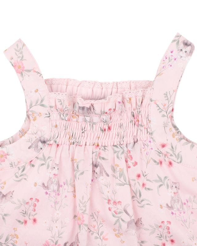 Bebe by Minihaha Girls Onesie Willa Print Overlay Bodysuit