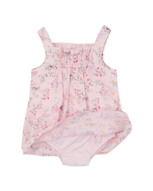 Bebe by Minihaha Girls Onesie Willa Print Overlay Bodysuit