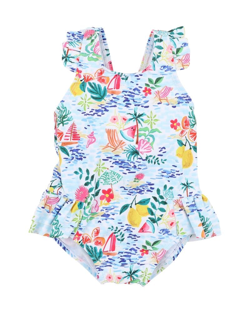 Bebe by Minihaha Girls Swimwear Addison Swimsuit with Swim Nappy