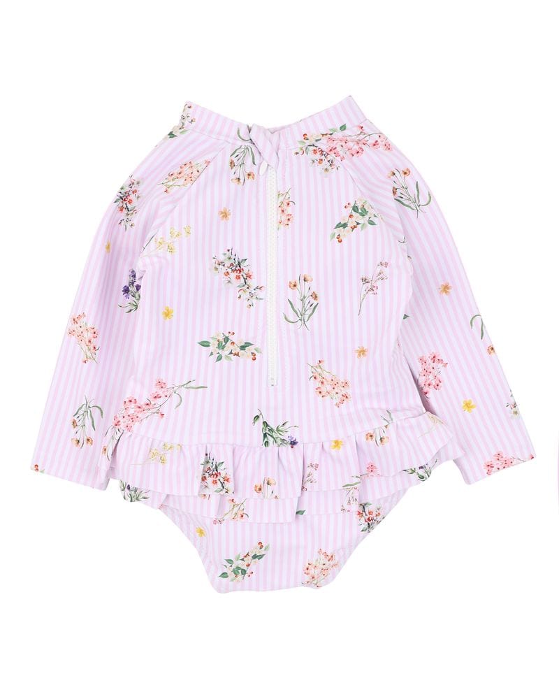 Bebe by Minihaha Girls Swimwear Myra L/S Sunsuit