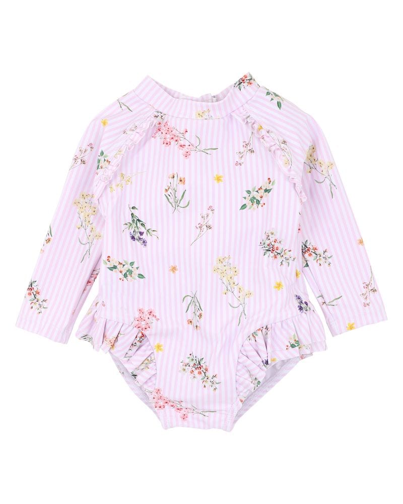 Bebe by Minihaha Girls Swimwear Myra L/S Sunsuit