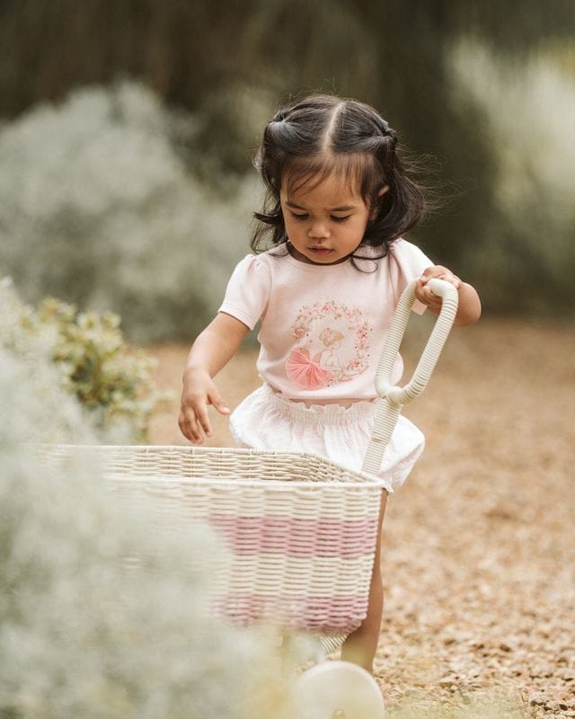 Bebe by Minihaha Girls Tee Chelsea Organic Ballerina Tee