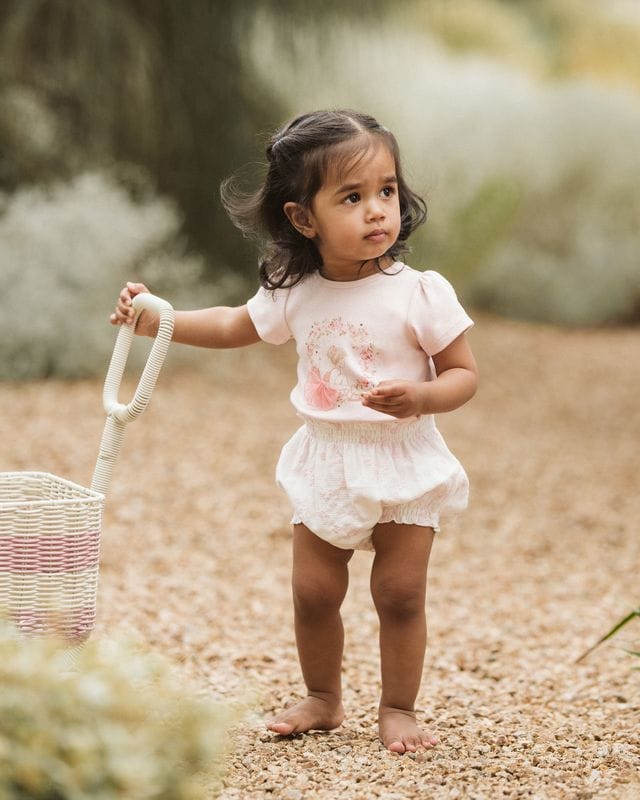 Bebe by Minihaha Girls Tee Chelsea Organic Ballerina Tee