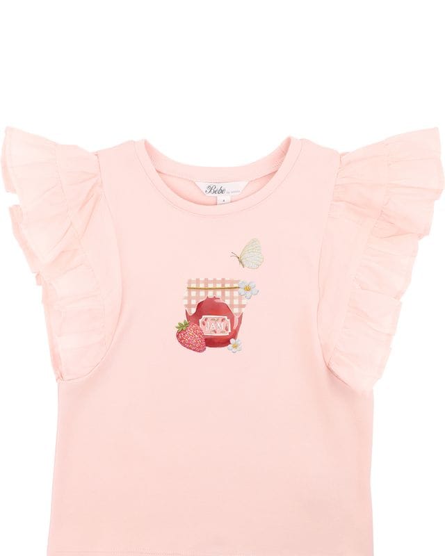 Bebe by Minihaha Girls Tee Poppy Organic Jam Tee