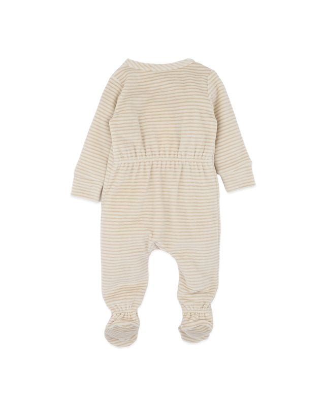 Bebe by Minihaha Unisex Onesie Hunter Stripe Velour Zip Onesie