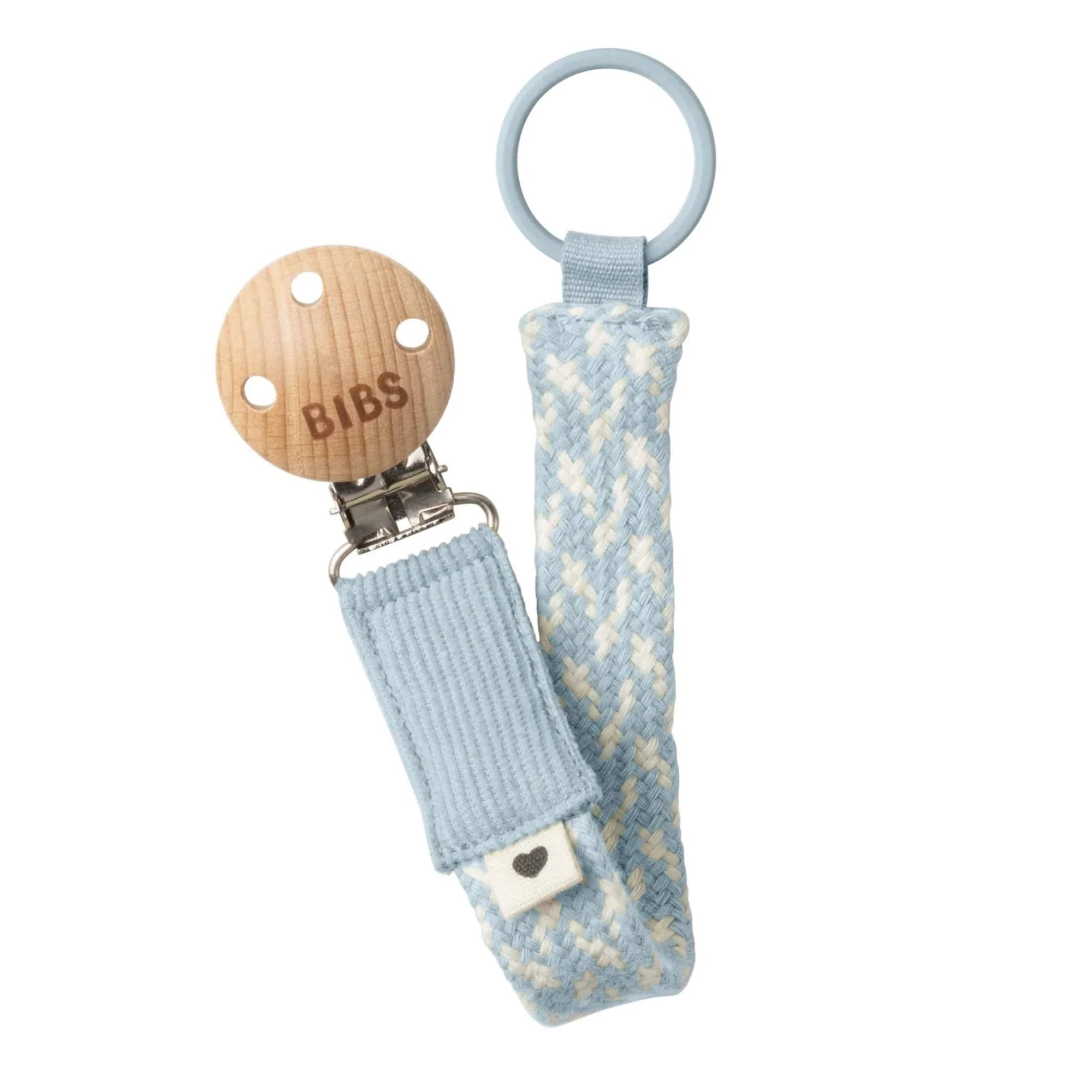 Bibs Baby Accessory Baby Blue/Ivory BIBS Pacifier Clip