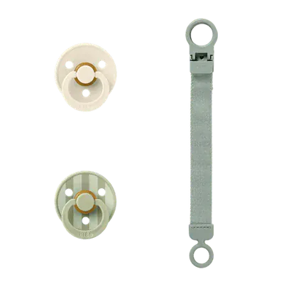 Bibs Baby Accessory Dummy & Loop Clip Gift Set