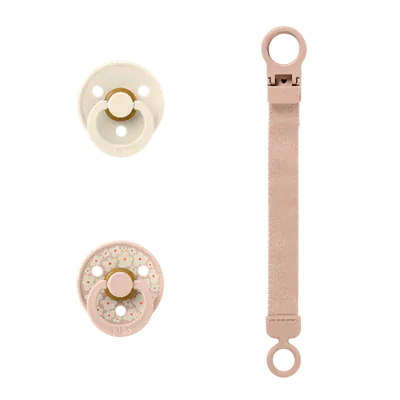 Bibs Baby Accessory Dummy & Loop Clip Gift Set