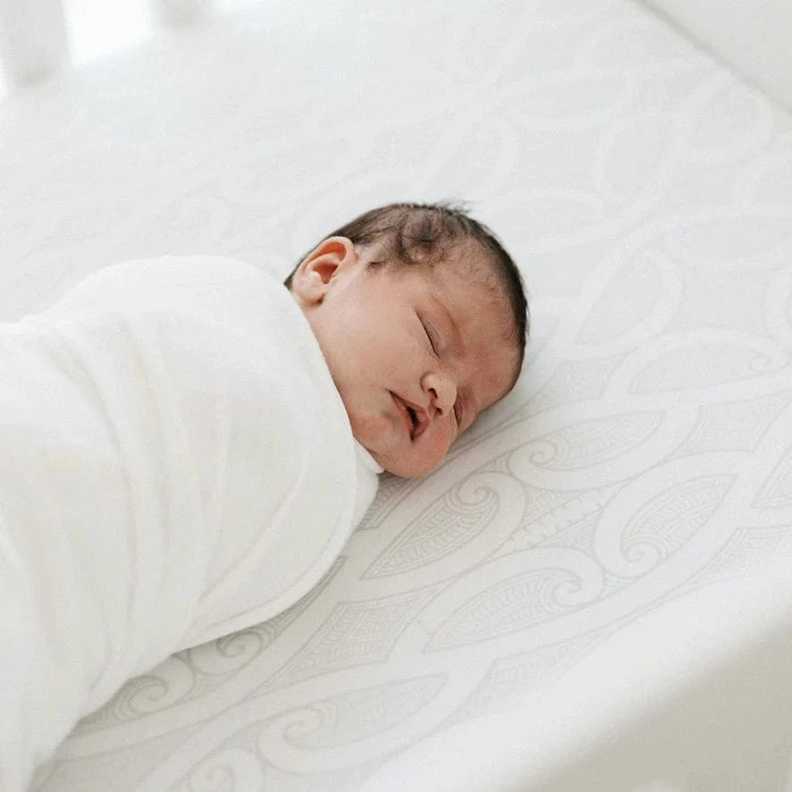 Bo & Ko Baby Linen Sheets Fitted Cot Sheet | Te Pātiki Grey