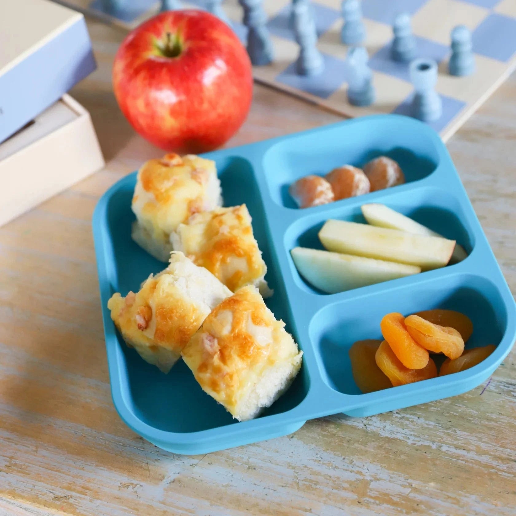 Bobo&Boo Accessory Feeding Plant Based Divided Plate - Blue