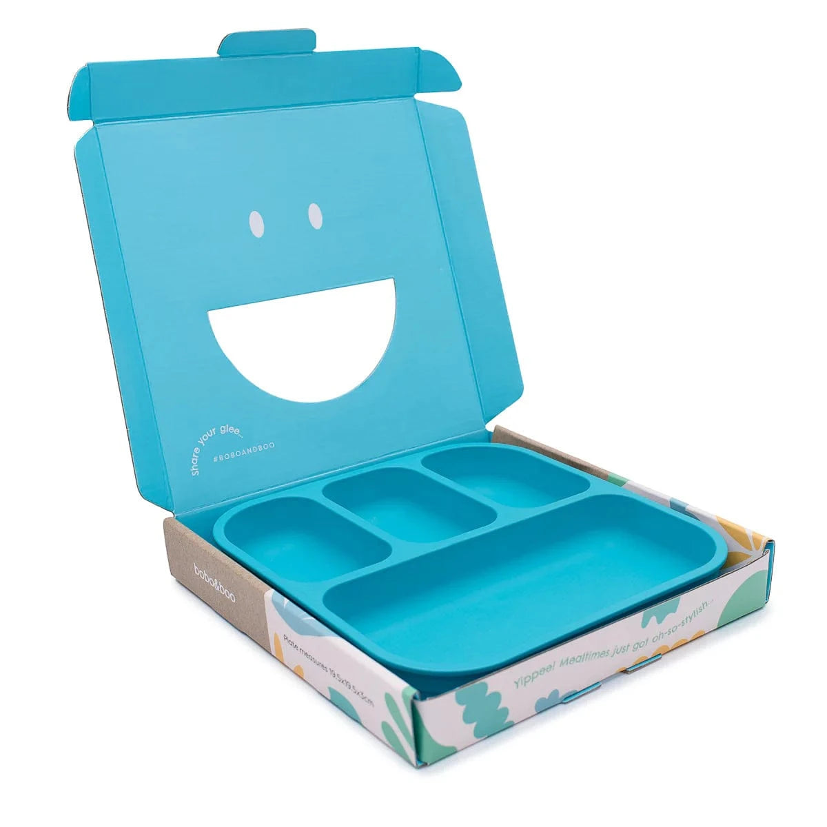 Bobo&Boo Accessory Feeding Plant Based Divided Plate - Blue