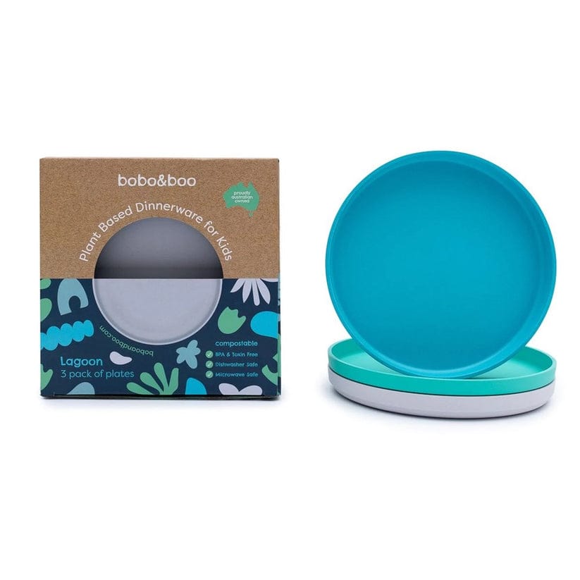Bobo&Boo Accessory Feeding Plant Based Plate Set - Lagoon